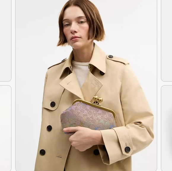 NWT AUTHENTIC COACH Rainbow Crystal Candy Kisslock 16 Pastel NEW - Picture 17 of 17